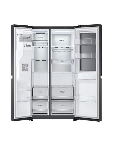 Холодильник LG GSXV90MCDE, InstaView Door-in-Door™, Чёрный
