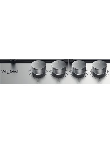 Plită pe gaz Whirlpool TGML 661 IX, Oțel inoxidabil