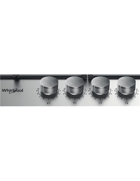 Plită pe gaz Whirlpool TGML 661 IX, Oțel inoxidabil