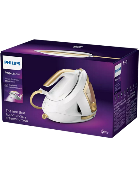 Утюг с парогенератором Philips PSG8040/60, 2700Вт, Белый | Золотистый