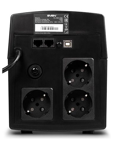 Источник бесперебойного питания SVEN Pro 1000 LCD, Линейно-интерактивный, 1000VA, Башня