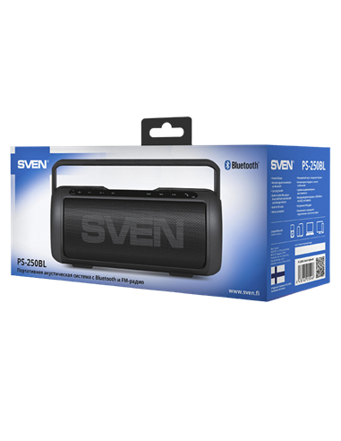 Портативная колонка SVEN PS-250BL, Чёрный