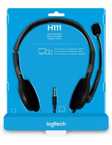 Căști Logitech H111, Gri