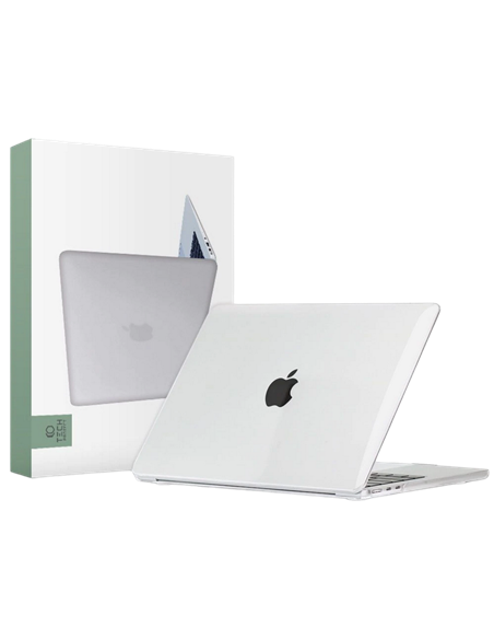 Husă pentru laptop Tech Protect Smartshell Macbook Air 13 (2022), 13.6", Policarbonat, Crystal Clear
