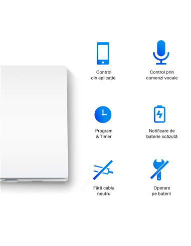 Comutator inteligent de lumină TP-LINK Tapo S210, Alb