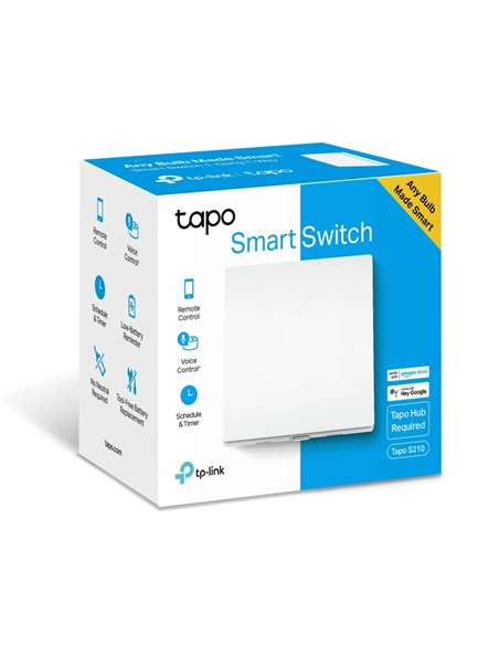 Comutator inteligent de lumină TP-LINK Tapo S210, Alb