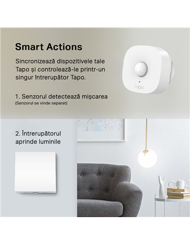 Comutator inteligent de lumină TP-LINK Tapo S210, Alb