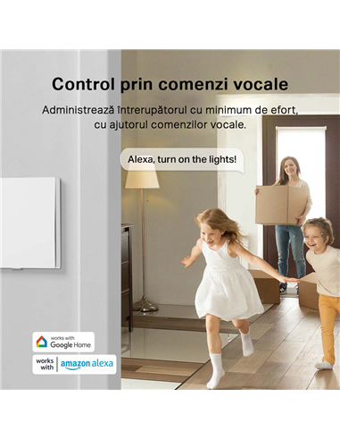 Comutator inteligent de lumină TP-LINK Tapo S210, Alb