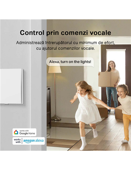 Comutator inteligent de lumină TP-LINK Tapo S210, Alb