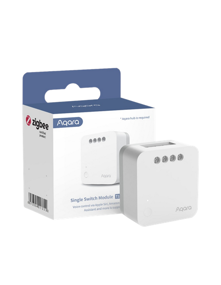 Releu Smart Power AQARA Single Switch Module T1, No Neutral, Alb
