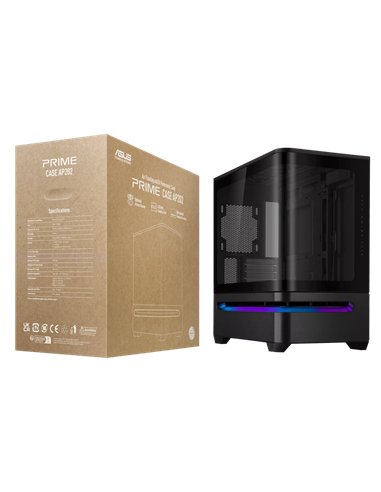Carcasă PC ASUS PRIME AP202 TG ARGB, Midi-Tower, , Negru