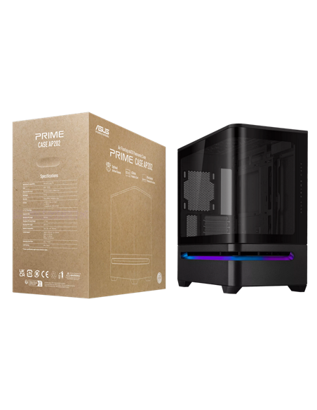Carcasă PC ASUS PRIME AP202 TG ARGB, Midi-Tower, , Negru