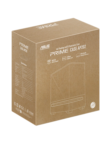 Carcasă PC ASUS PRIME AP202 TG ARGB, Midi-Tower, , Negru