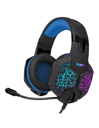 Игровая Гарнитура SVEN AP-U980MV, Проводной аналоговый, Чё/рный/Синий