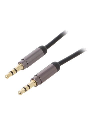 Audio Adaptor Cablexpert CCAP-444-0.75M, 3.5mm 3-pin (M) - 3.5mm 3-pin (M), 0,75m, Negru