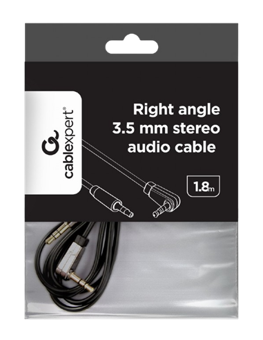 Cablu audio Cablexpert CCAP-444L-6, 3.5mm 3-pin (M) - 3.5mm 3-pin (M), 1,8m, Negru