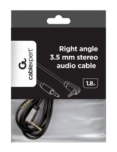 Cablu audio Cablexpert CCAP-444L-6, 3.5mm 3-pin (M) - 3.5mm 3-pin (M), 1,8m, Negru