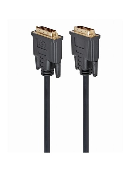 Видео кабель Cablexpert CC-DVI2-BK-6, DVI-D (M) - DVI-D (M), 1,8м, Чёрный