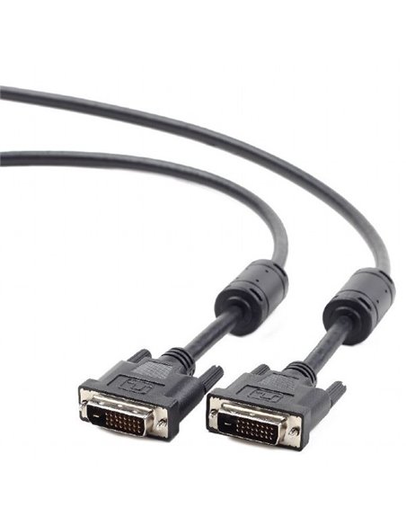 Видео кабель Cablexpert CC-DVI2-BK-6, DVI-D (M) - DVI-D (M), 1,8м, Чёрный