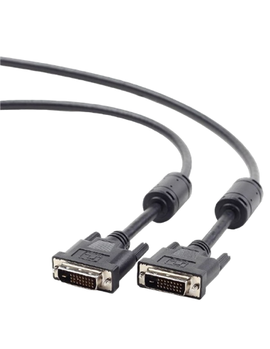 Видео кабель Cablexpert CC-DVI2-BK-6, DVI-D (M) - DVI-D (M), 1,8м, Чёрный