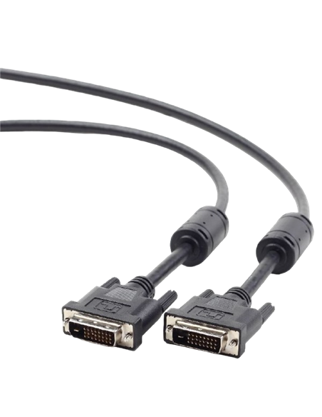 Видео кабель Cablexpert CC-DVI2-BK-6, DVI-D (M) - DVI-D (M), 1,8м, Чёрный