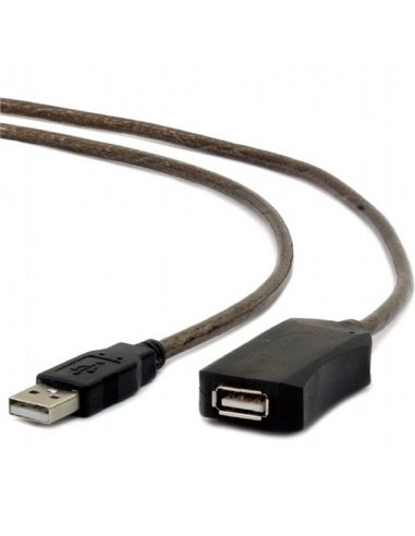 Cablu prelungitor Cablexpert UAE-01-5M, USB Type-A (M)/USB Type-A (F), 5m, Negru