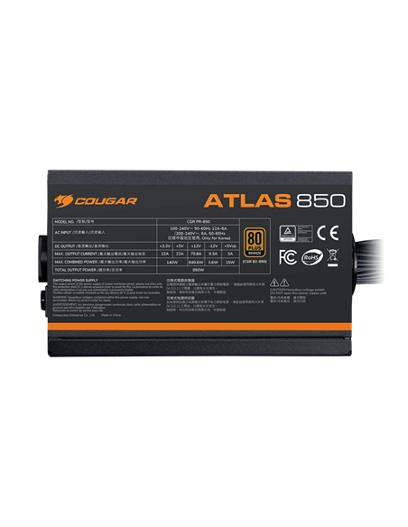 Блок питания для компьютеров Cougar Power Atlas 650, 650Вт, ATX, Немодульный