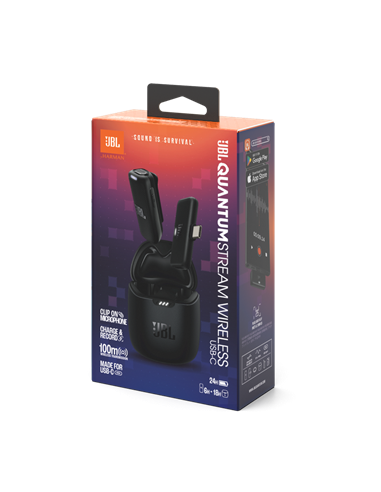 Microfon portabil pentru înregistrare vocală JBL Quantum Stream USB-C, Fără fir, Negru