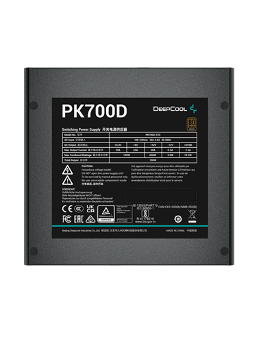 Sursă Alimentare PC Deepcool PK700D, 700W, ATX, Nemodular