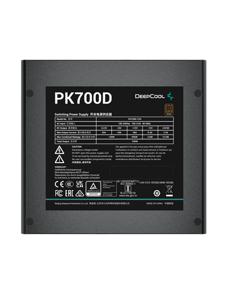 Sursă Alimentare PC Deepcool PK700D, 700W, ATX, Nemodular