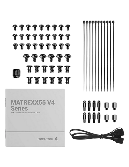 Carcasă PC Deepcool MATREXX 55 V4 , Midi-Tower, Fără PSU, Negru