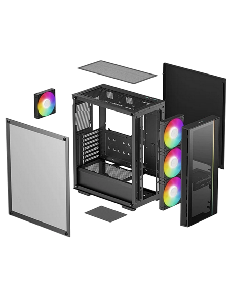 Carcasă PC Deepcool MATREXX 55 V4 , Midi-Tower, Fără PSU, Negru