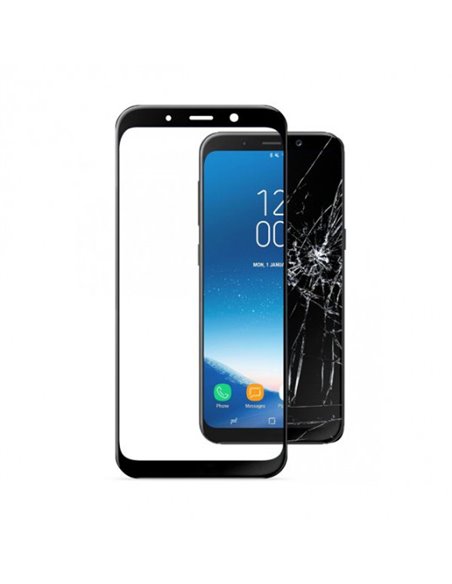 Sticlă de protecție Cellularline Tempered Glass - Samsung Galaxy A8 (2018), Negru