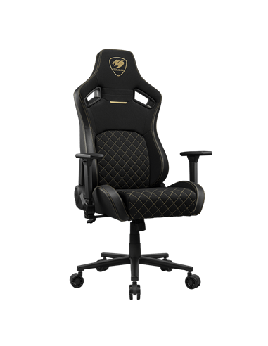 Scaun Gaming Cougar Defensor, Țesătură, PU Piele, Gold F