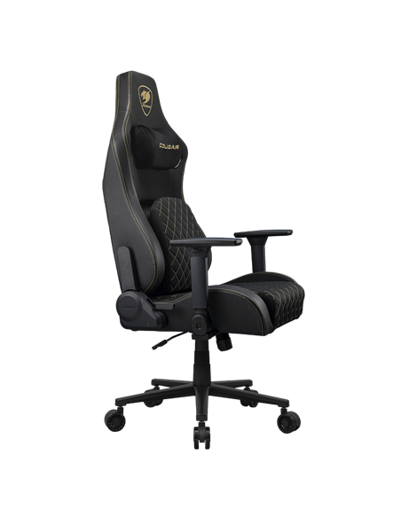 Scaun Gaming Cougar Defensor, Țesătură, PU Piele, Gold F