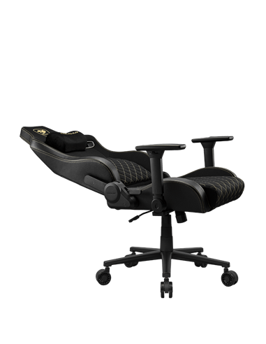 Scaun Gaming Cougar Defensor, Țesătură, PU Piele, Gold F