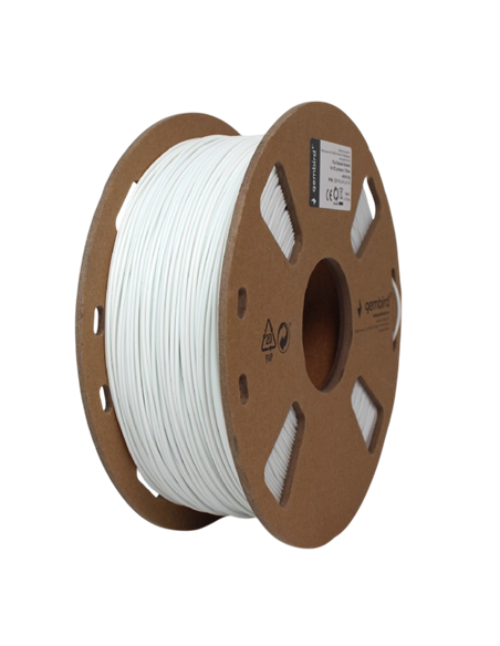 Нить для 3D-принтера Gembird 3DP-PLA-FL-01-W, PLA, Белый, 1.75 мм, 1кг