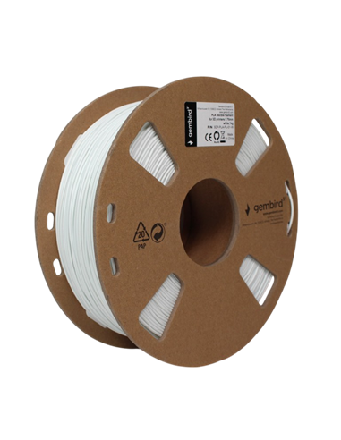 Нить для 3D-принтера Gembird 3DP-PLA-FL-01-W, PLA, Белый, 1.75 мм, 1кг