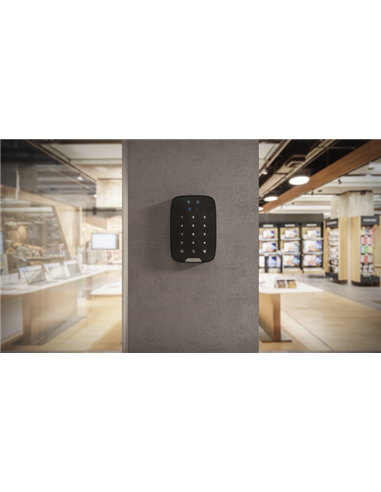 Беспроводная сенсорная клавиатура Ajax KeyPad Plus, Чёрный