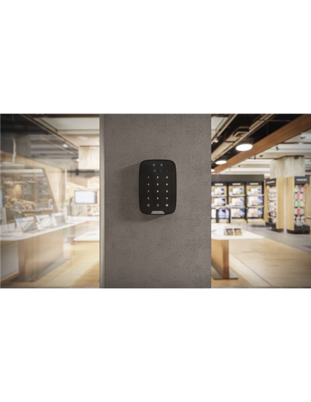 Tastatură tactilă fără fir Ajax KeyPad Plus, Negru