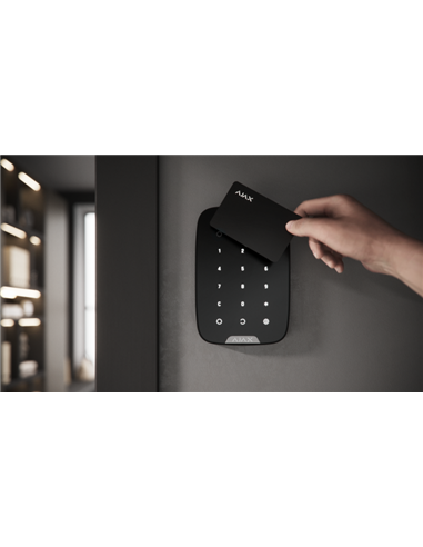 Tastatură tactilă fără fir Ajax KeyPad Plus, Negru