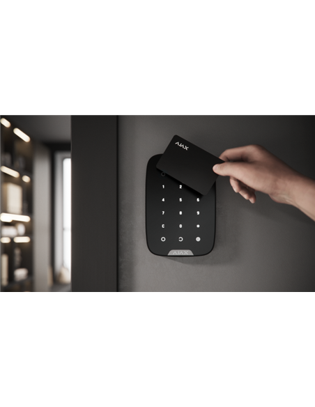 Tastatură tactilă fără fir Ajax KeyPad Plus, Negru