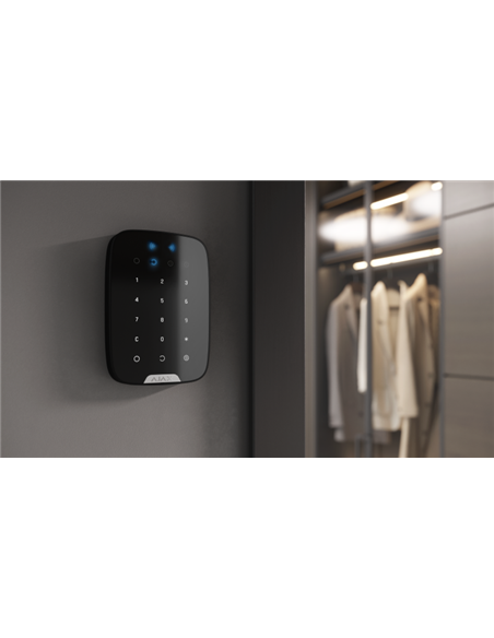 Tastatură tactilă fără fir Ajax KeyPad Plus, Negru
