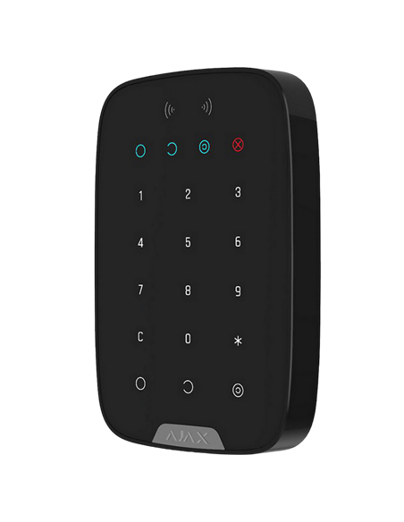 Tastatură tactilă fără fir Ajax KeyPad Plus, Negru