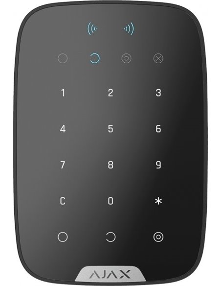 Tastatură tactilă fără fir Ajax KeyPad Plus, Negru