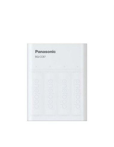 Încărcător Acumulatori Panasonic BQ-CC87USB, Alb