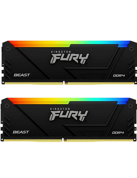 Memorie RAM Kingston FURY Beast RGB, DDR4 SDRAM, 3200 MHz, 64GB, KF432C16BB2AK2/64