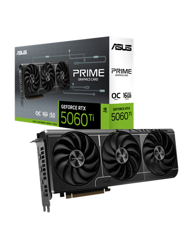 Видеокарта ASUS PRIME-RTX5060TI-O16G, 16 ГБ GDDR7 128бит