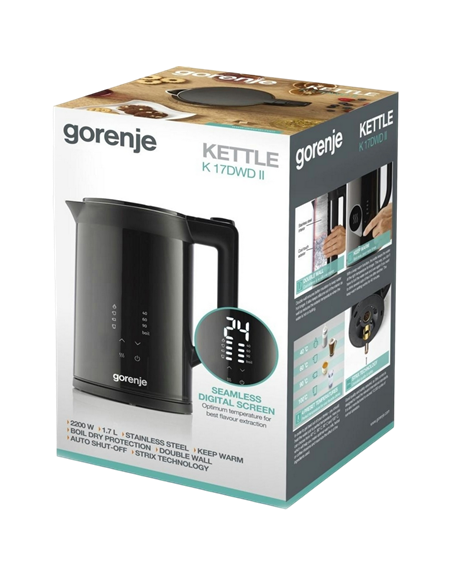 Электрочайник Gorenje K17DWDII, Чёрный