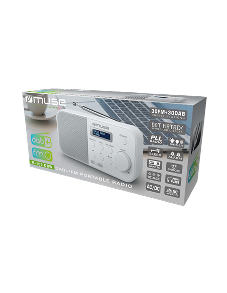 Портативное радио MUSE M-109 DBW, Белый